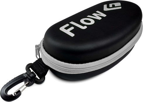 Flow Swim Goggle Case with Bag Clip for Backpack - Protective Case for Swimming Goggles