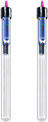 CNZ Aquarium Quartz Glass Submersible Heaters (50-watt, 2-pack)