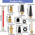 GRSECPO 25PCS Nozzle (25) Valve Adaptor Tools, Brass Bike Pump Adaptters,Ball Pump Needle, Balloon Inflatable Toys