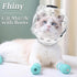 Fhiny Cat Muzzle - Transparent Helmet with 4 Boots - Adjustable Breathable Kitty Hood Anti Bite Bubble Mask for Cats