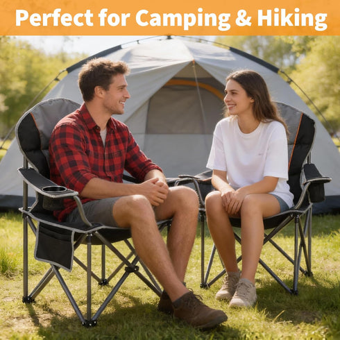 500 LBS NEWBULIG Oversized Folding Camp Chair for Adults, Heavy Duty Support, Portable Outdoor Collapsible Chairs