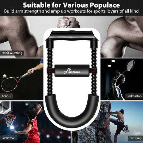 Sportneer Wrist Strengthener, Forearm Exerciser with Adjustable Tension for Strength Training - Hand Developer for Home