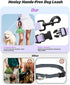 Hands Free Dog Leash, 8.2ft Multifunctional Crossbody Rope with Explosion-Proof Handle and Adjustable Training Hands Free Leash for Dogs Walking(Purple)