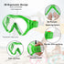 Kids Mask Fins Snorkel Set with Diving Mask, Snorkel, Adjustable Swim Fins, Mesh Bag for Snorkeling Swimming