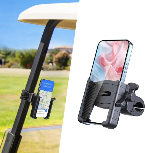 Universal Golf Cart Phone Mount Holder for Big Phones & Thick Cases, Compatible with iPhone/Galaxy/Google Pixel