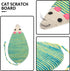 POPETPOP Mouse Shape Cat Scratcher Board, Double-Sided Sisal Mat for Indoor Cats, 12.99x7.48x0.98 inch (Random Color)