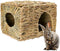 MODEMODE Natural Seagrass Mat Bed Hideaway Toy, Hand Woven for Rabbit Guinea Pig