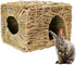 MODEMODE Natural Seagrass Mat Bed Hideaway Toy, Hand Woven for Rabbit Guinea Pig