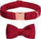 ARING PET Velvet Dog Collar - Soft Bowtie with Metal Buckle, Cute Comfortable Christmas Red Collar for Small Medium