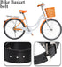 Garneck Adjustable Leather Bike Basket Straps, Wicker Basket Replacement Belts for Children Scooter