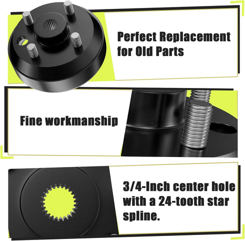 Golf Cart Brake Drum Hub Assembly, Suitable for EZGO TXT Electric Vehicles, OEM#19186-G1