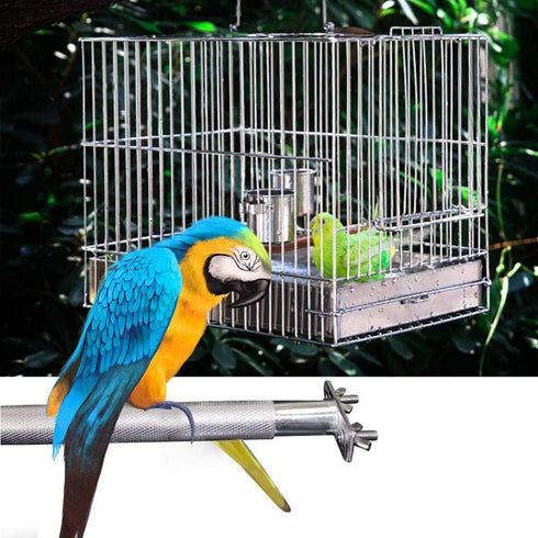 YITON 28Cm 1Pcs Bird Perches Birdcage Stands Bird Perch Parrot Stainless Steel Bird Standing Rod Bird Supplies Teether