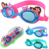 Swimming Goggles for Kids, No Leak Anti Fog UV Swim Goggles for Teens Age 3-12, Extra Ear Plugs SG7