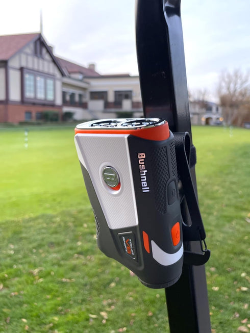 Golf Metal Landing Pad I Magnetic Cart Attachment or Bag Clip for Quick Use of Golf Gear & Accessories - Velcro Strap