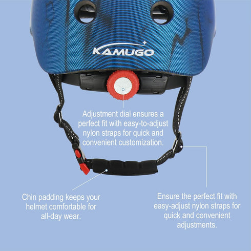 KAMUGO Kids Bike Helmet Set | Toddler Helmet for Ages 2-8 with Protective Gear Set for Skateboard, Cycling, Scooter