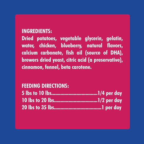 N-Bone Puppy Teething Rings - Grain-Free Blueberry & BBQ Flavor Dog Treat, 6 Count Bag