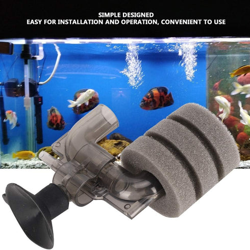 Pssopp Aquarium Sponge Filter, Fish Tank Sponge Filter with Suction Cup for Increasing Oxygen