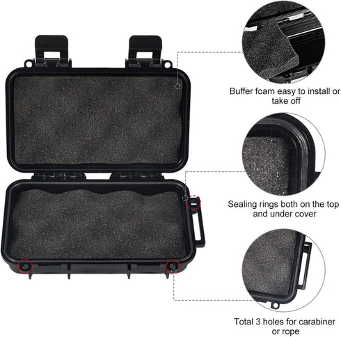 Plastic Storage Case, Durable Fishing Tackle Box, Waterproof Dry Storage Box for Camping Fishing