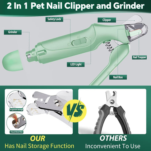 Aoioploa 2 1 Trimmers Trimmer Trimmer 2 in Dog Nail Clippers & Cat Nail Clippers for Large Medium Small Dogs Cats Claw