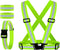 Reflective Vest with 2 Pack Reflector Armbands, Adjustable Elastic Safety Belt for High Visibility Running, Jogging,