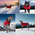 DENTRUN Reversible Dog Coat - Windproof Polar Fleece Vest with Reflective Neck Strips, Easy-On Jacket for Small Dogs