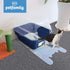 Petfamily Large Foldable Jumbo Hooded Cat Litter Box - Transparent Lid, Navy Blue