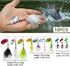 FouceClaus 10pcs Spinner Lures Baits with Tackle Box - Bass Trout Salmon Fishing Lures Kit