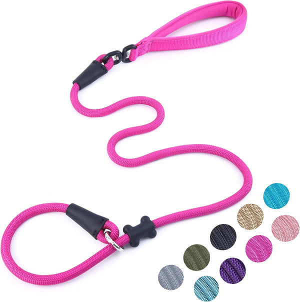 Slip Lead Dog Leash - Strong Nylon Rope Anti-Choking, Anti-Pull Outdoor Training Lead for Small Medium Large Dogs