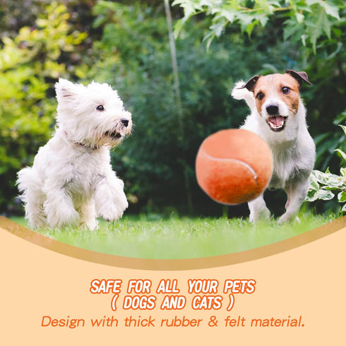 susu & wuwu Giant Tennis Ball for Dogs Yellow Big Tennis Ball for Dog Birthday Gift 9.5" Pet Toy Balls for Small/Medium/Large Dogs (orange)