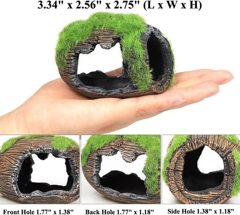 Aquarium Decorations, Fish Tank Hideout Cave for Betta, 3.5" Ornament