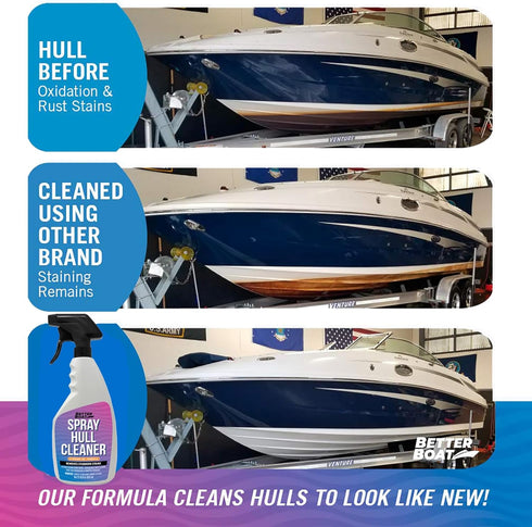 22oz Sailboats, Fiberglass Boat Hull Cleaner, Gel Marine-Grade Stain Remover & Restorer, Deck Cleaner for Boats