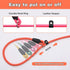 2pcs Slip Lead Dog Leash, 5FT Strong Rope for Small Medium Dogs, Pink and Orange