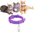 4 Pieces Adjustable Cat Calming Collars with 4 Bells, Reducing Anxiety for Small, Medium, and Large Cats (15 Inches)