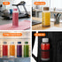 12 oz 4 Pack Glass Juice Bottles Glass Water Bottles with Stainless Steel Lids Leakproof, BPA Free, Heat-Resistant