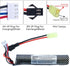 Tosiicop 11.1V 2000mAh SM2P 1 Pack Airsoft Gel Blaster Battery - Water Bead Splatter Ball Batteries with Mini Tamiya