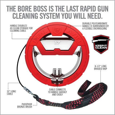 Real Avid Bore Boss, Pull Through Bore Cleaning System for Clean Storing