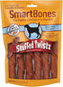 SmartBones Stuffed Twist Sticks with Pork, 6 Count, 6.9 Ounces, Rawhide-Free Chews