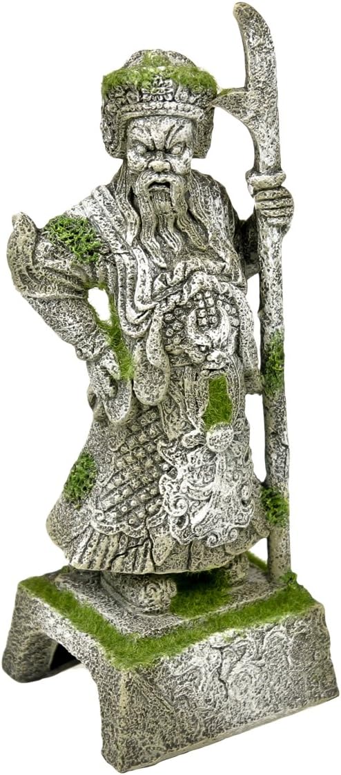 BLUE RIBBON PET PRODUCTS Exotic Environments Thai Warrior Statue with Moss, EE-695
