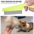 Cat & Dog Grooming Set - Fine Tooth Comb for Grooming, Removing Dandruff Flakes, Float Hair, Tear Marks (Green)