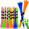 SWINGTEK 120 Pack Plastic Golf Tees, 100 pcs 3-1/4 Inch Unbreakable Long Tees and 20 Short Tees, Mixed Color