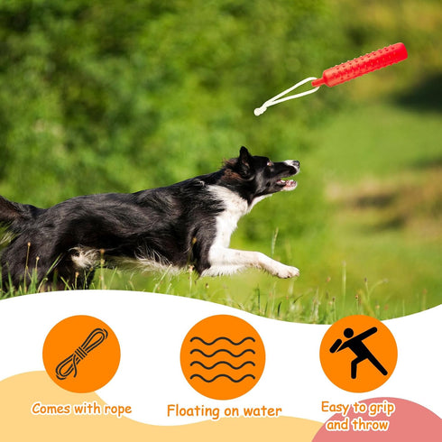 Blueweenly 8 Dummy Pcs Dog Bumper Toy for Water Retrieving Plastic Puppy Training Dog Float Toy Lightweight for Float