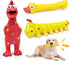 Rubber Chicken Dog Squeaky Toys, Durable Latex Chew Toys for Small Medium