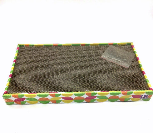 Irispets Cat Scratcher Cardboard, Wide Scratching Pad, 3 Pack with Catnip Included
