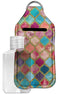 Personalized Glitter Moroccan Watercolor Hand Sanitizer & Keychain Holder - Large
