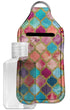 Personalized Glitter Moroccan Watercolor Hand Sanitizer & Keychain Holder - Large