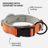 Airtag Dog Collar, CollarDirect Reflective Collar for Apple Air Tag, Large, Medium, Small Dogs, Orange