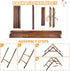 Vorhomness 2 1012 Pine Wood Chicken Perch with Swings & Ladder, Multi-Level Chicken Roosting Bars for Backyard Coop