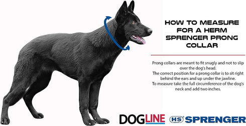 Herm Sprenger Prong Dog Training Collar, Ultra-Plus Chrome Plated Steel Pet Pinch Collar for Dogs, 23in