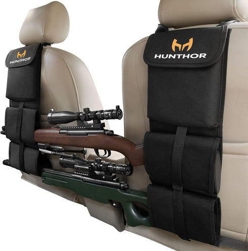 Truck Gun Rack (A Pair), 900D Sturdy Adjustable Seat Back Gun Storage for Automotive Rifle Holder Jeep