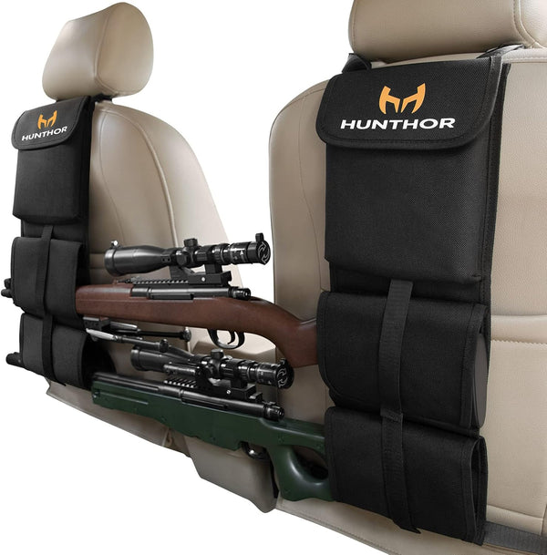 Truck Gun Rack (A Pair), 900D Sturdy Adjustable Seat Back Gun Storage for Automotive Rifle Holder Jeep
